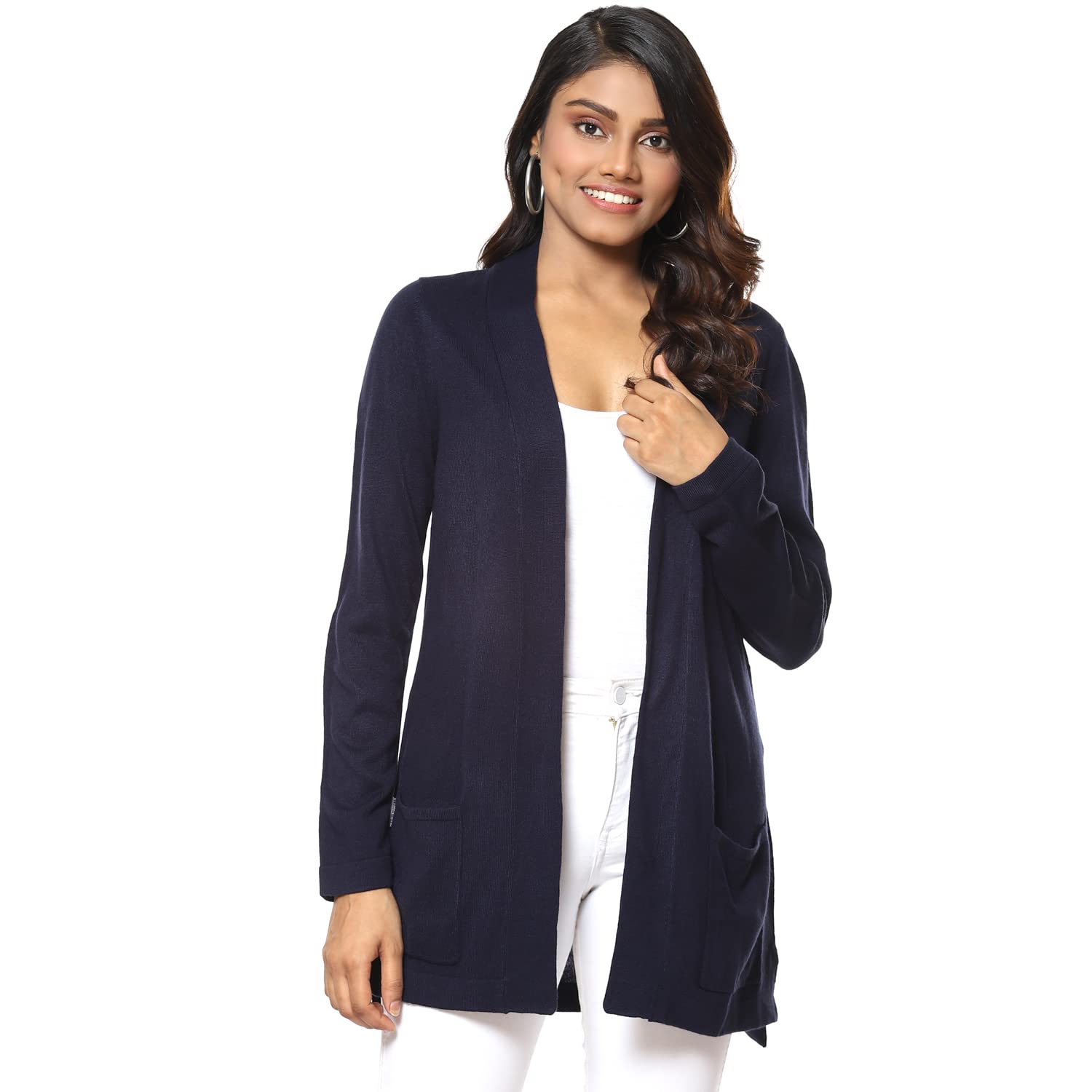 Women Acrylic Straight Solid Shrug-image-19