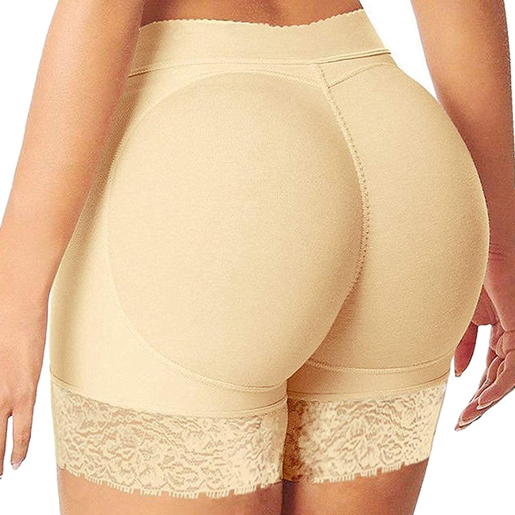 Womens Butt Lifter Panties Seamless Padded Shapewear Hip Enhancer Body Shaper Lace Boyshorts