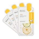 Mediheal Best Korean Sheet Mask - Vita Essential Face Mask 4 Sheets Vitamin Mask For All skin types Smoothing Tightening Toning up Brightening