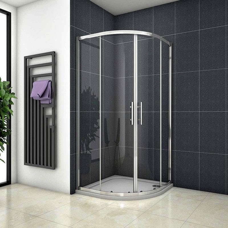Sky Bathroom 1000x1000x1850mm Quadrant Shower Enclosures Double Sliding Door Clear Glass Corner Entry Cubicle