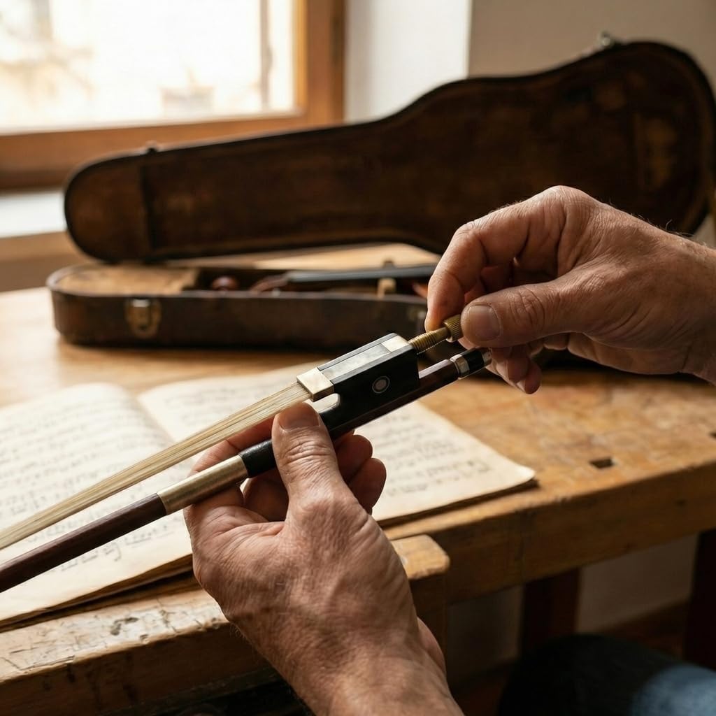 A.E Fowler – Arco barroco para violoncello modelo CBCA en madera de serpiente con canaladura y sonido cálido de estilo historicista