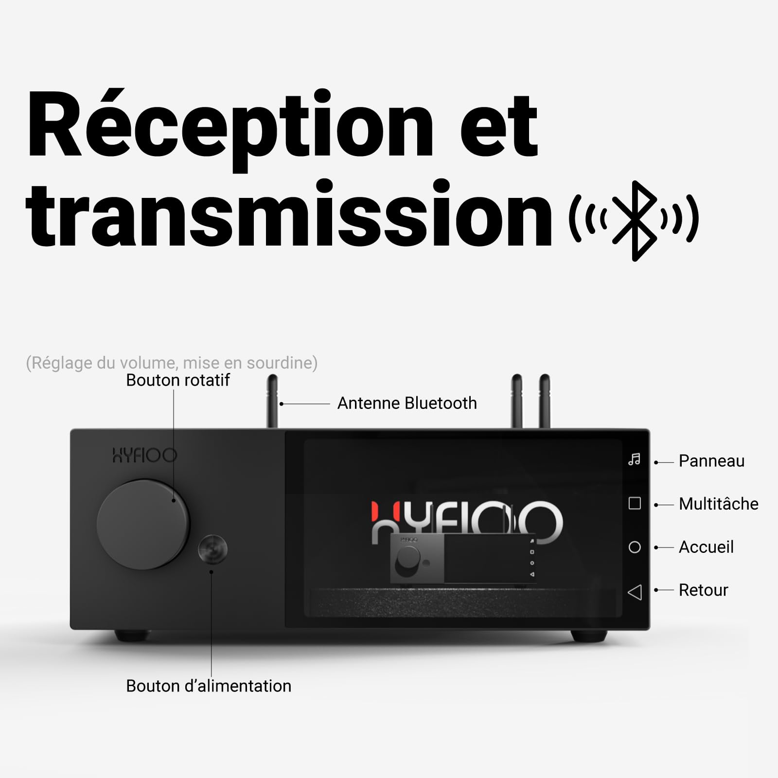 DM100 Streamer Musique HiFi Lecteur Audio Numérique Écran 5,5"