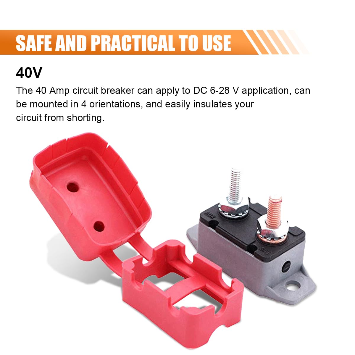 Automatische Reset Zekering 12V/24V – 25A, Metalen Behuizing, Voor Auto, Boot En Acculader