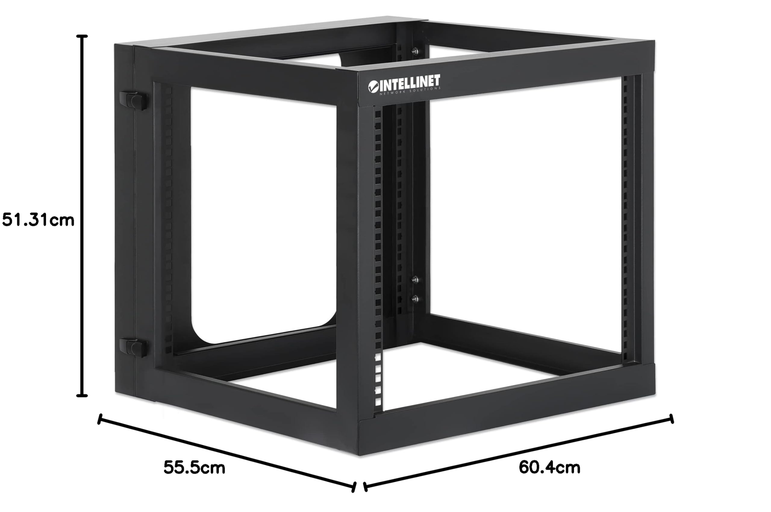 INTELLINET 716048 Armadio a Muro 19" Open Frame 4 Montanti 9U Nero