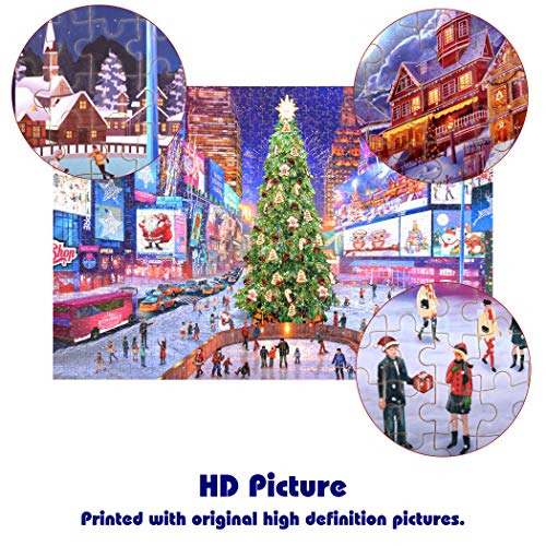 Tektalk Puzzle de Madera de 1000 Piezas - Times Square en Navidad miniatura 5