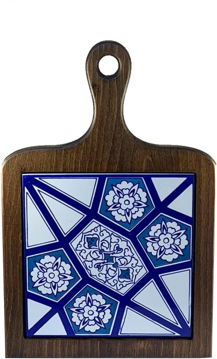 Personalized Cutting Board, Charcuterie or Chopping Board, Housewarming Wooden Couple Gift, Ceramic Tile Wooden Serving Board, Cheese Board