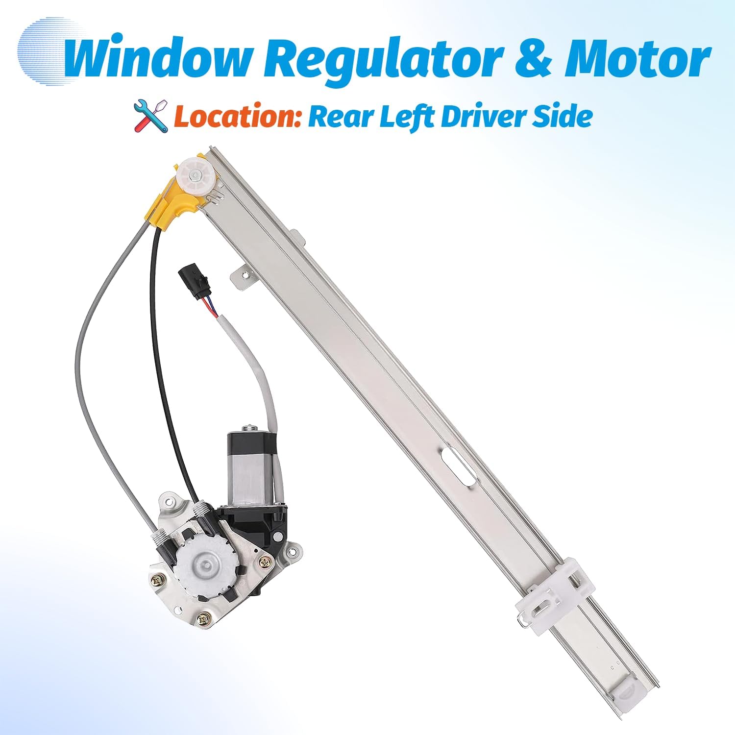 Vurkcy Rear Left Driver & Right Passenger Side Power Window Regulator with Motor Compatible with Jeep Liberty KJ KK 2002 2003 2004 2005 2006, Replace OE 748-569 748-568
