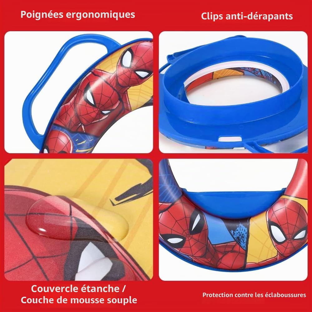 Réducteur WC pour enfants Spiderman Marvel adaptateur WC universel avec poignées