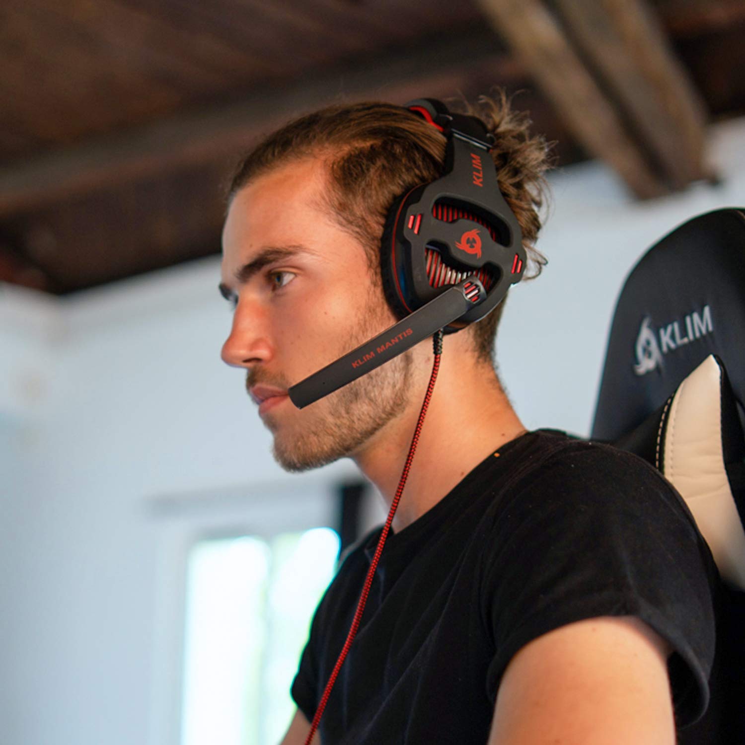 KLIM Mantis + Gaming Headset + Cuffie gaming con Microfono per PC, PS4, PS5, Nintendo Switch, Mac + Cuffie 7.1 Surround con Cancellazione Rumore Passiva + Cuffie Gaming USB + Cuffie PS5 + NUOVO