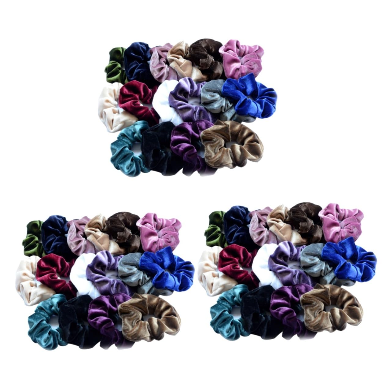 FRCOLOR 3 Set Di Fasce Elastiche Per Alla Moda Per Donne 10 Cm X 10 Cm Senza Design Colori Multipli 16 Pezzi * 3