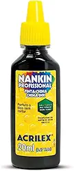 Acrilex Nankin Profissional Tinta China para Trabalhos Artísticos Pacote de 12 Unidades, Preto, 12 x 20 ml