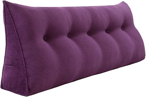 Almohada de cuña grande para cabecero, cojín de respaldo para adultos para sentarse en la cama, almohada ergonómica de lectura para posicionamiento