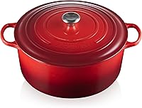 Vista 11 de Le Creuset Horno holandés redondo de hierro fundido esmaltado, 4.5 cuartos de galón, Marsella