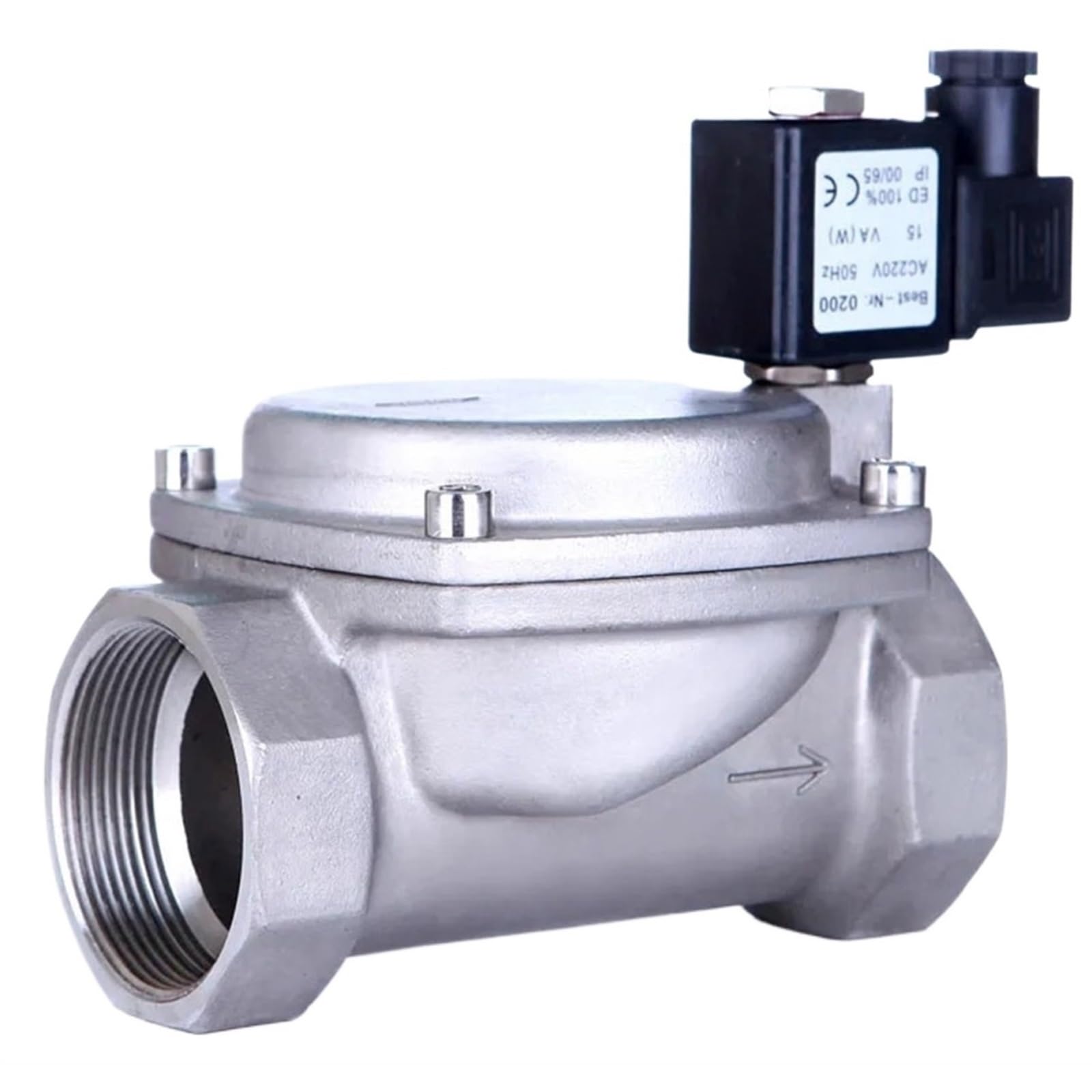 Électrovanne haute pression en inox 2" avec joint EPDM étanche pour réseau industriel