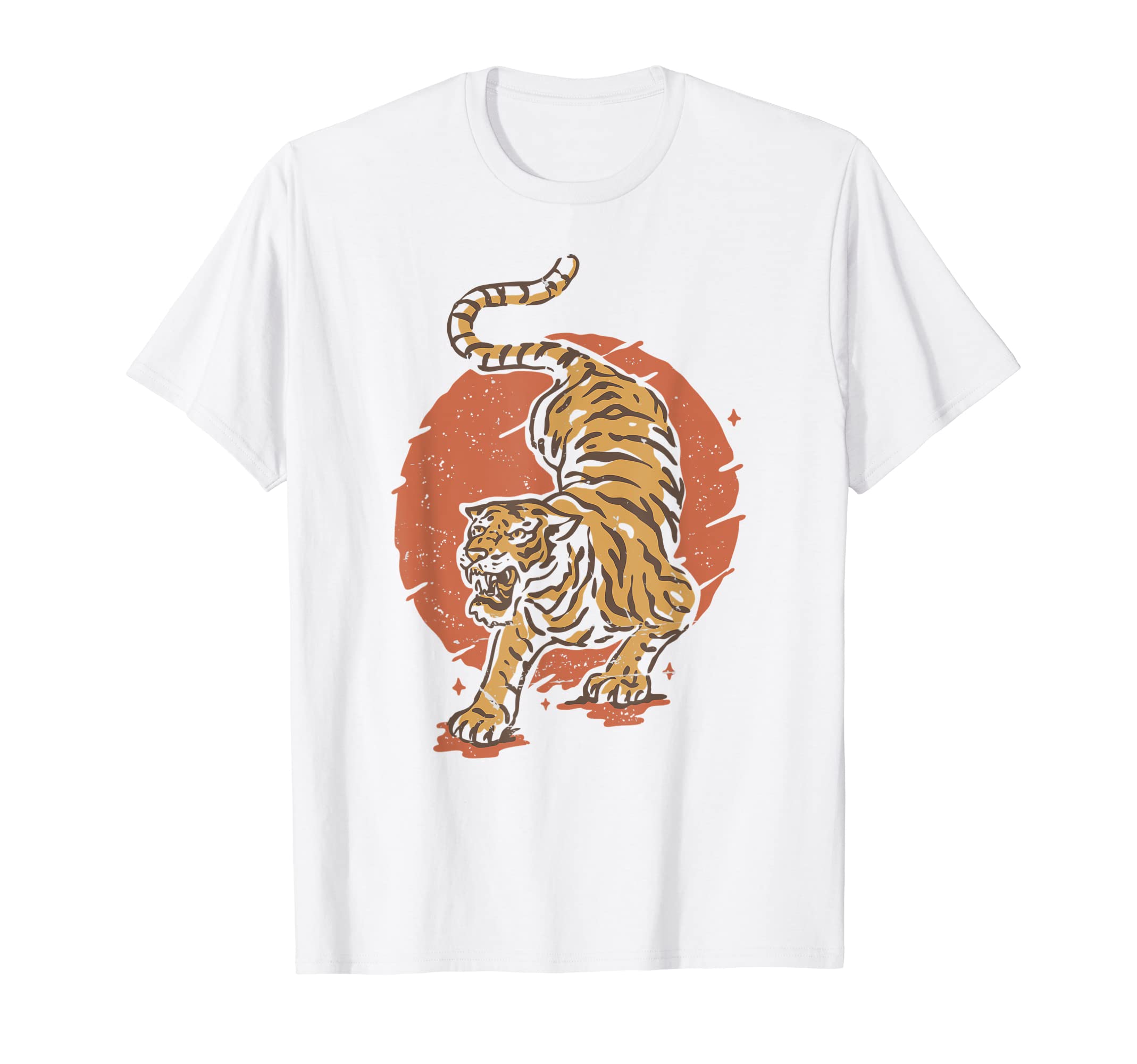 Fearless Japanese Tiger Sun Vintage T-Shirt Small