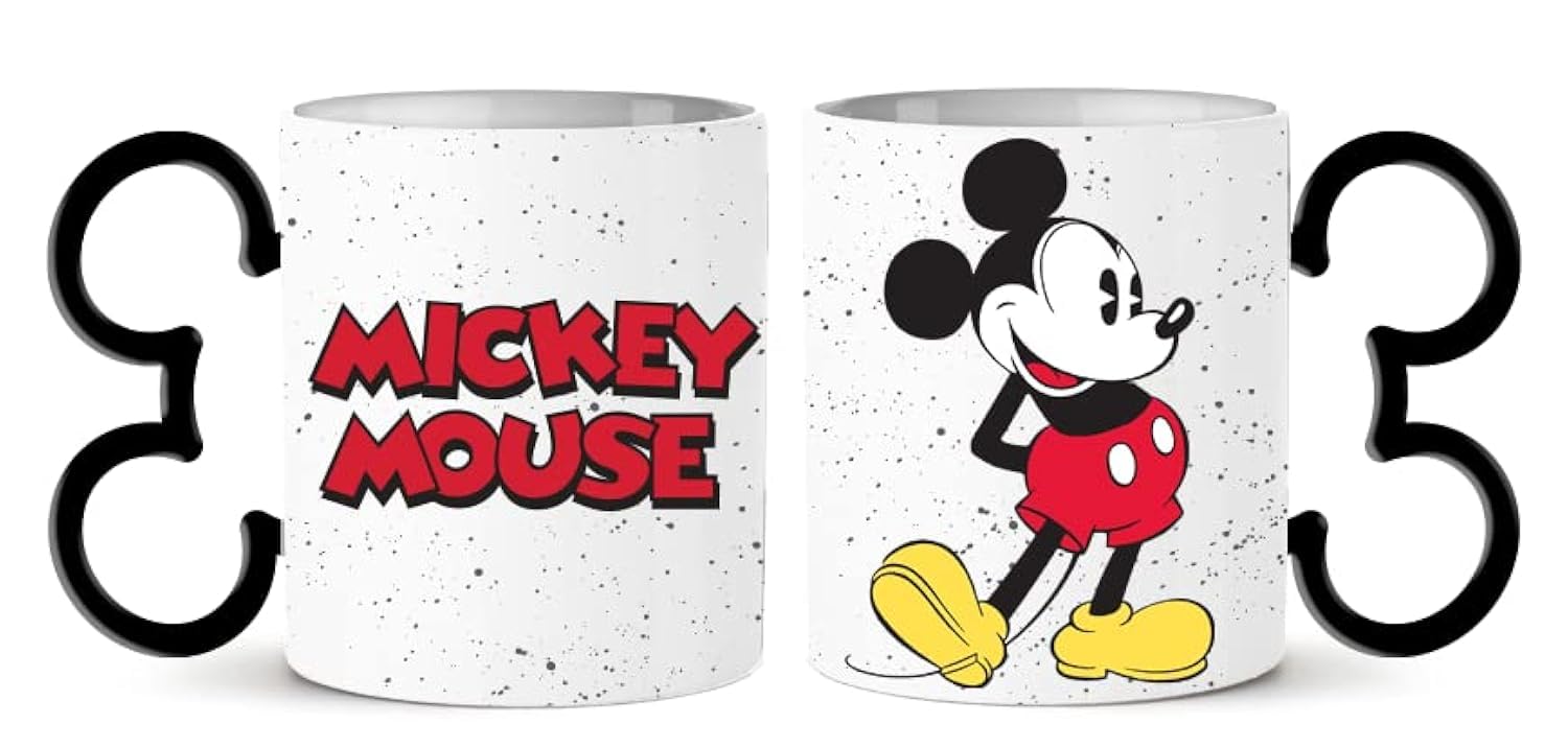 Silver BuffaloDisney Mickey Mouse Vintage Ears 3D Sculpted Handle Ceramic Mug, 20 Ounces