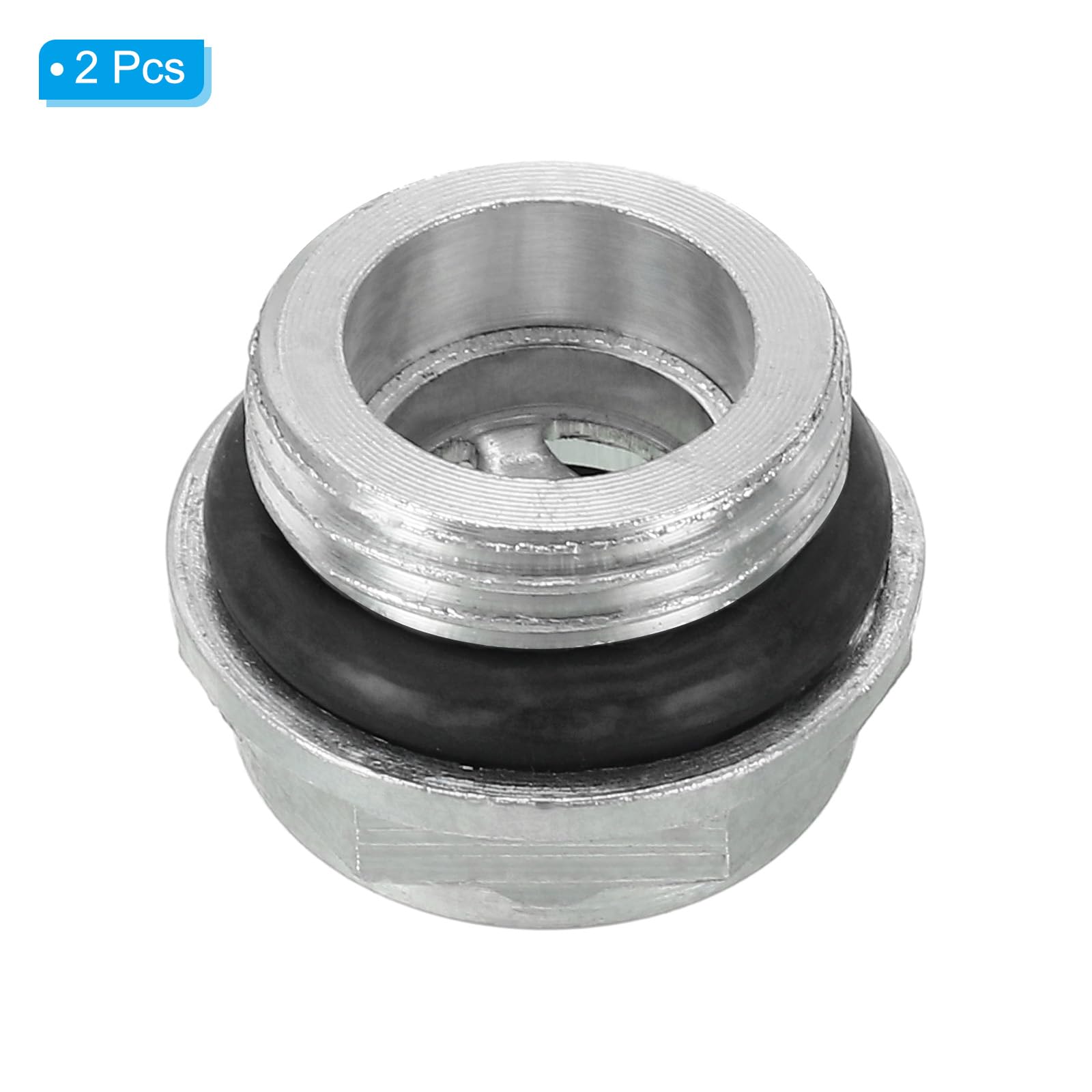 Vetrino Livello Olio Compressore 2pz - Filettatura M18x1.5, In Lega Di Alluminio - Foto 5