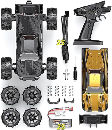 Miniatura 6 de TesPower MJX Hyper Go 14210 - Autos RC sin escobillas para adultos, 114 de alta velocidad de 55 KMH, camión RC rápido, 4WD Offroad eléctrico a