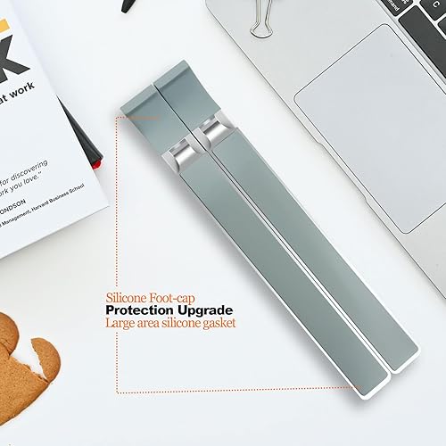 Miniatura 4 de Soporte de computadora portátil plegable de aluminio para escritorio, soporte ajustable para tableta, compatible con MacBook Air Pro, Lenovo, Dell