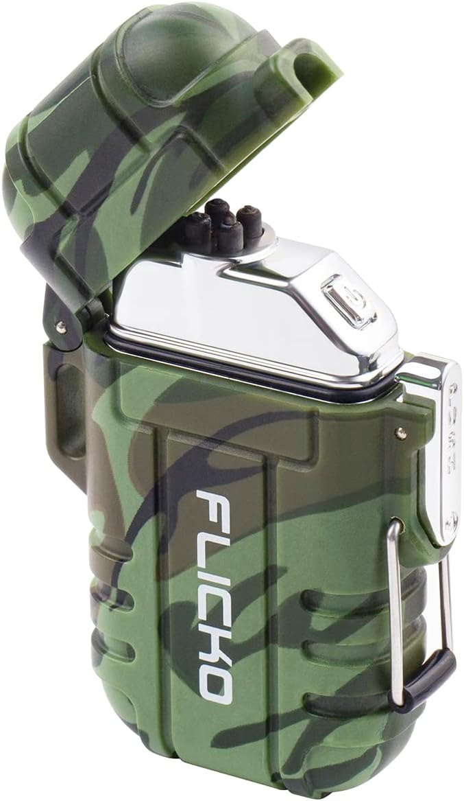 FLICKO Electric Lighter, USB Rechargeable Dual Arc Plasma Candle