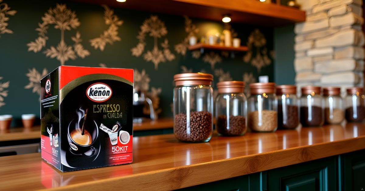 KENON Caffè – 300 Cialde ESE 44mm Compatibili – Espresso Intenso e Cremoso, Tostato e Macinato 7g, Confezionate Singolarmente per un Gusto Perfetto