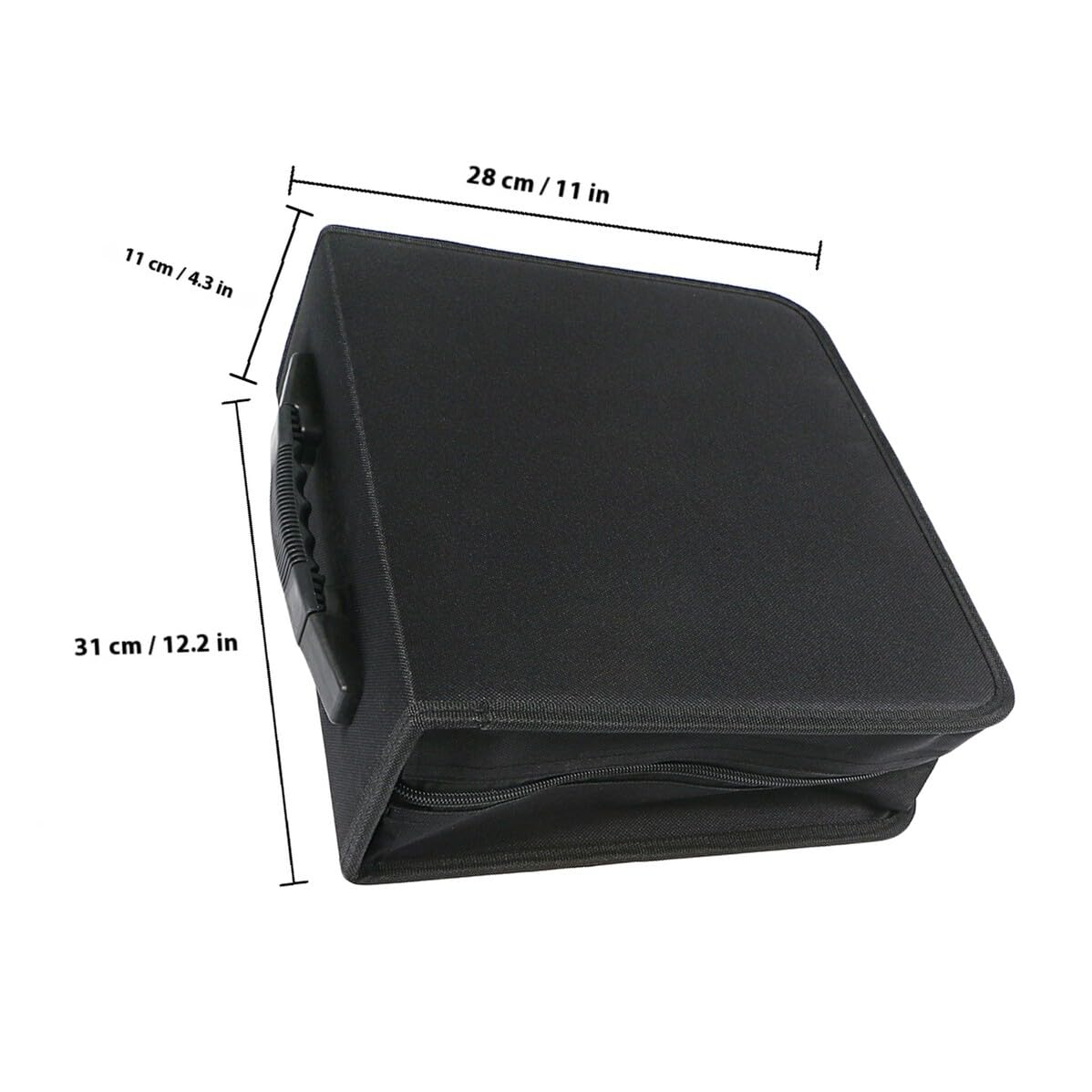 Ipetboom Custodia Organizer CD Dvd con Chiusura Zip Album Portadischi Slot Custodia Rigida Trasparente per Archiviazione e Trasporto Dischi per Viaggi e Uso Quotidiano