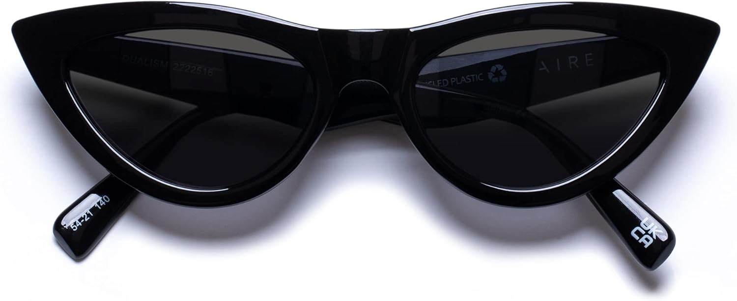AIRE Dualism Sunglasses - Black, Cat Eye, Women's, Sleek and Slimline Style - Image 4