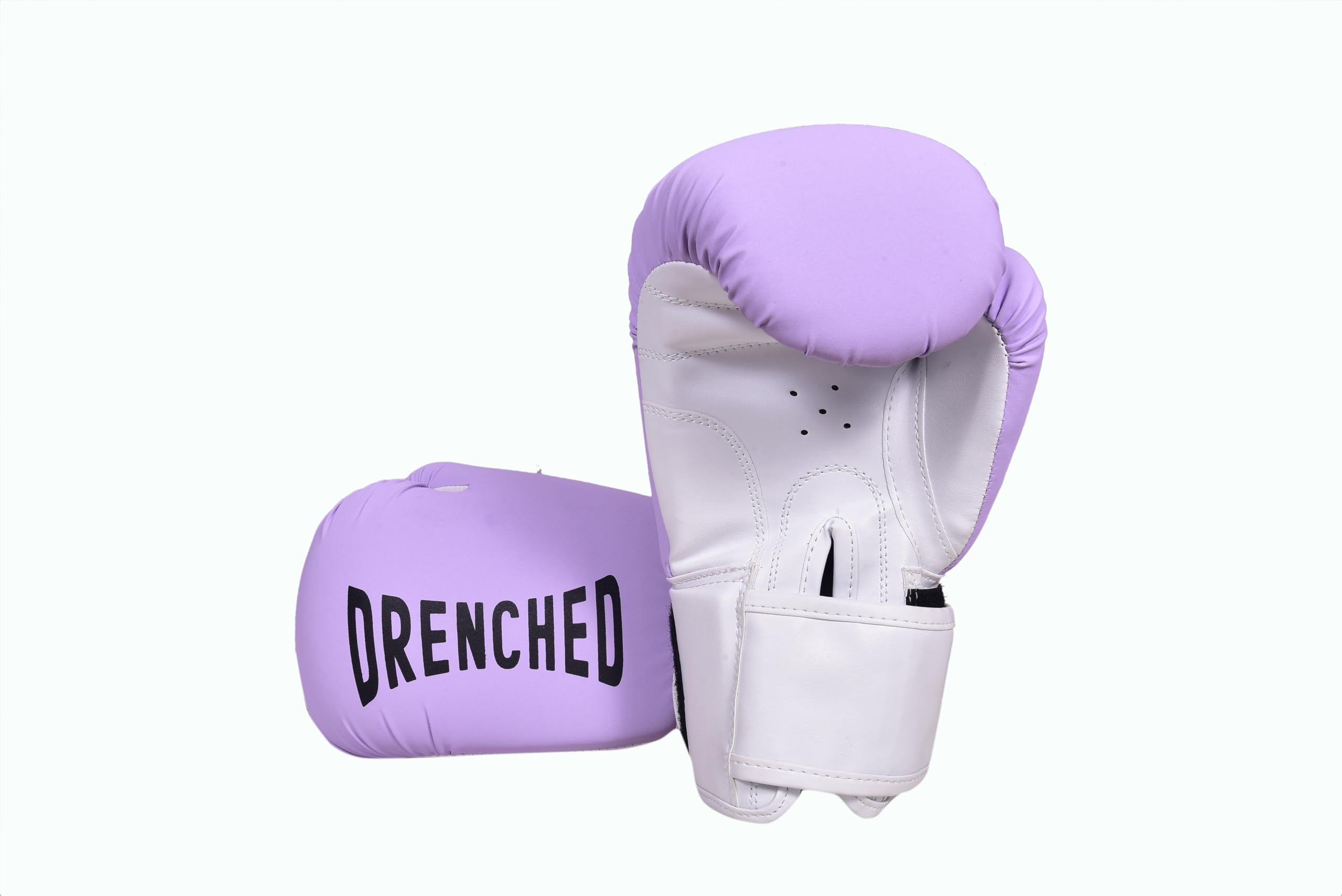 Drenched Boxing Gloves with Molded Padding Foam 10Oz for Training, Kickboxing, Heavy Bag Workout, Muay Thai, MMA (Lavender)