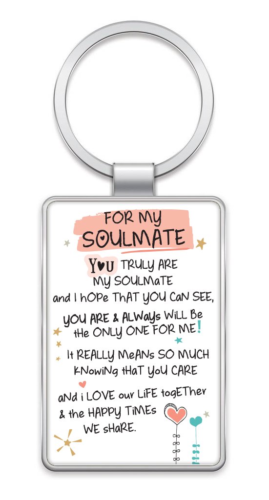Wpl White Inspired Words Keyring - For My Soulmate - Gift Ideas