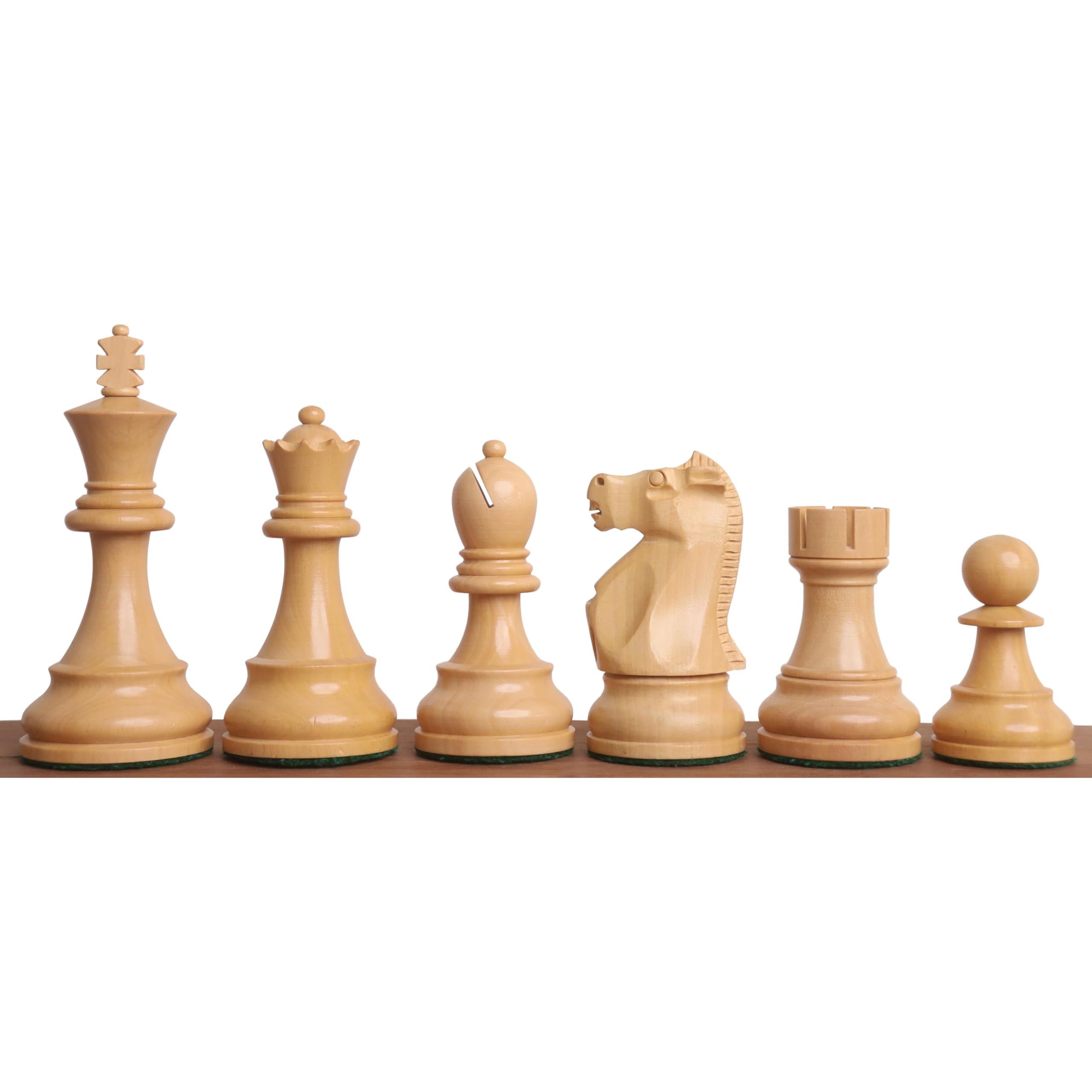 RoyalChessMall - 1972 Championship Fischer Spassky Schachfiguren-Set - doppelt gewichteter ebonisierter Buchsbaum & Buchsbaum