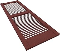 Vista 170 de Builders Edge 12 pulgadas de ancho x 48 pulgadas de alto, montante central superior de catedral estándar, persianas con listones abiertos, incluye