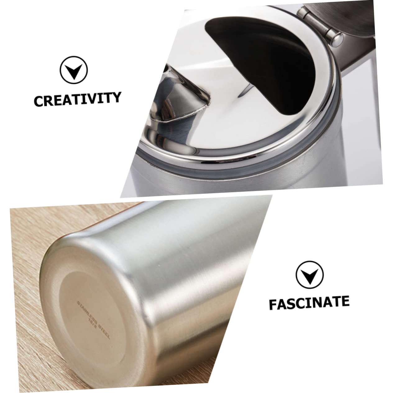 UKCOCO Botella Dispensadora de Aceite de Cocina Acero Inoxidable Recipiente para Vinagre y Salsa de Soja para Cocinar Restaurantes y Barbacoas
