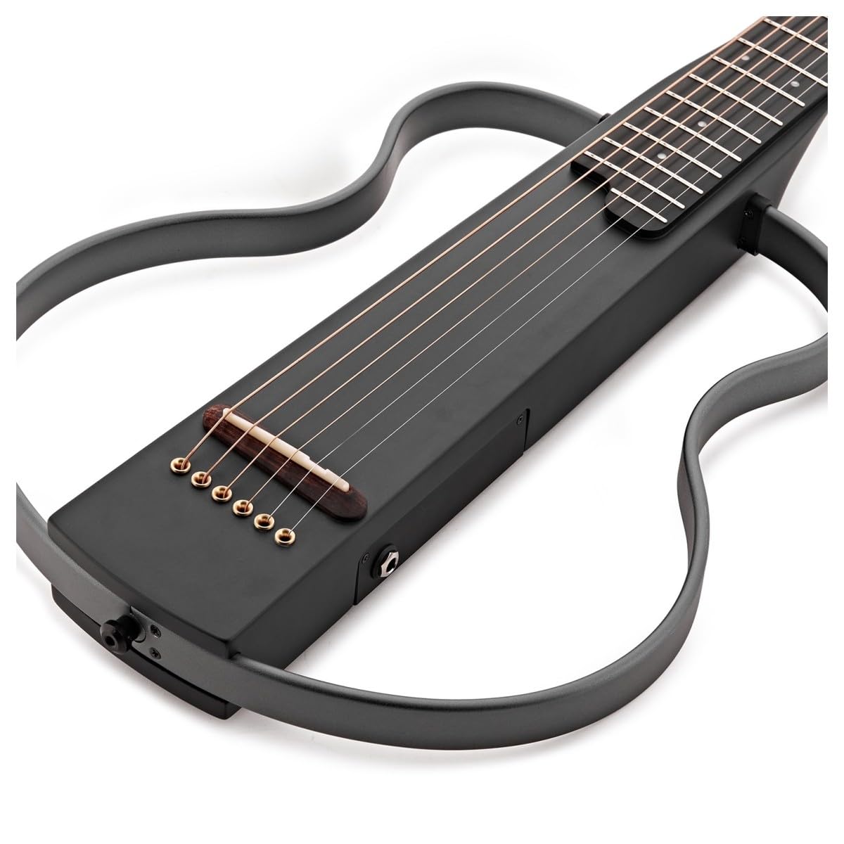 Chitarra da viaggio G4M Solus, corde d'acciaio | Ideale per la Pratica Silenziosa e i Viaggi, Uscita Cuffie e Ingresso Aux Integrati, Telaio Removibile, Custodia