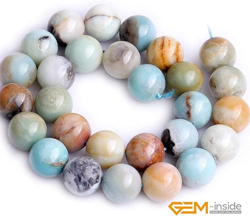 Miniatura 429 de GEM-Inside - Cuentas sueltas de piedra de lava negra natural de 0.315 in para hacer joyas, 15 pulgadas Cordierita de grado A