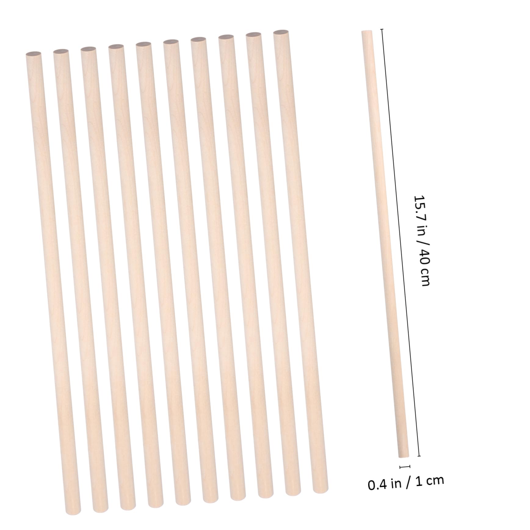 Stecche Legno per Lavoretti 50 Pezzi Tondini Beige | Legno Finemente Lavorato, Grezzo per Decorazioni Domestiche, Formato Pratico per Creare Craft