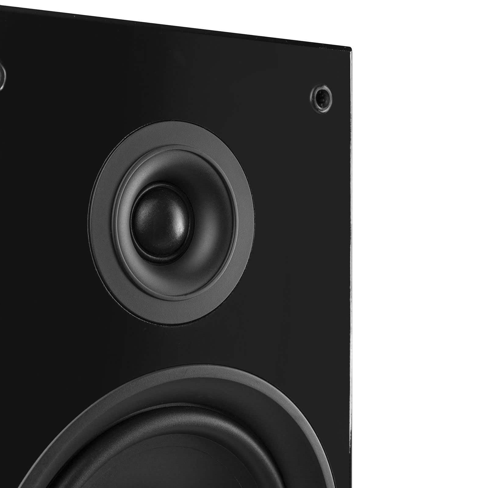 Fenton SHF80B Paire Enceintes Colonne HiFi 3 Voies, Couleur Noir, 500W Max, Enceintes Passives HiFi Son Haute Qualité, Haut-Parleurs Home Cinema Idéales pour Musique et Film