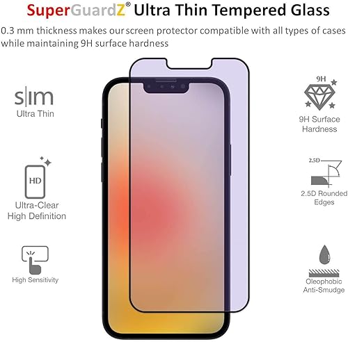Miniatura 3 de SuperGuardZ Protector de pantalla para iPhone 16e  iPhone 13 ProiPhone 13  iPhone 14 protector de pantalla anti luz azul vidrio templado, protección