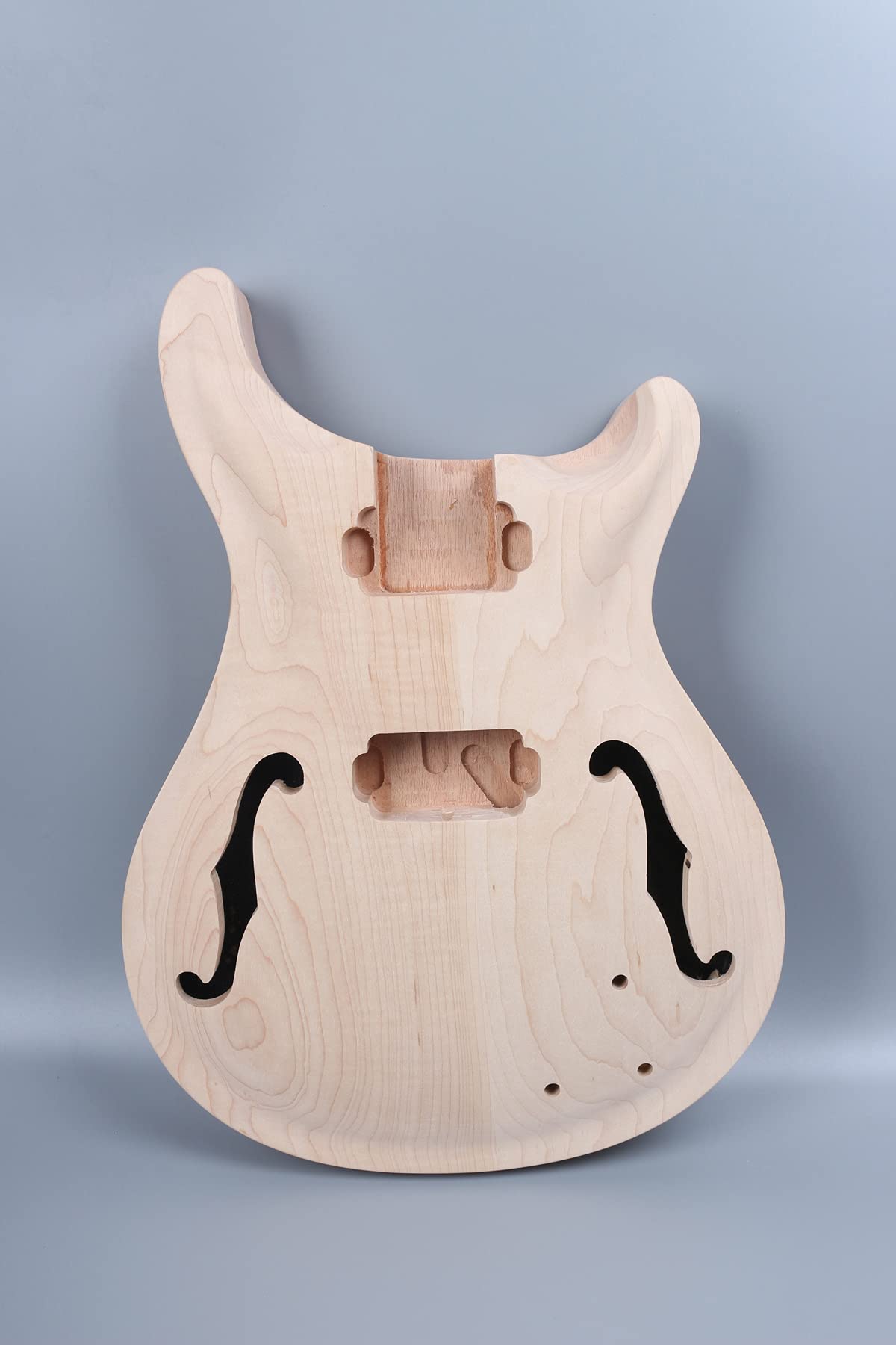 1 set per chitarra con manico e corpo, semilavorato, 22 tasti, tastiera in mogano e acero, chitarra fai da te semi cava