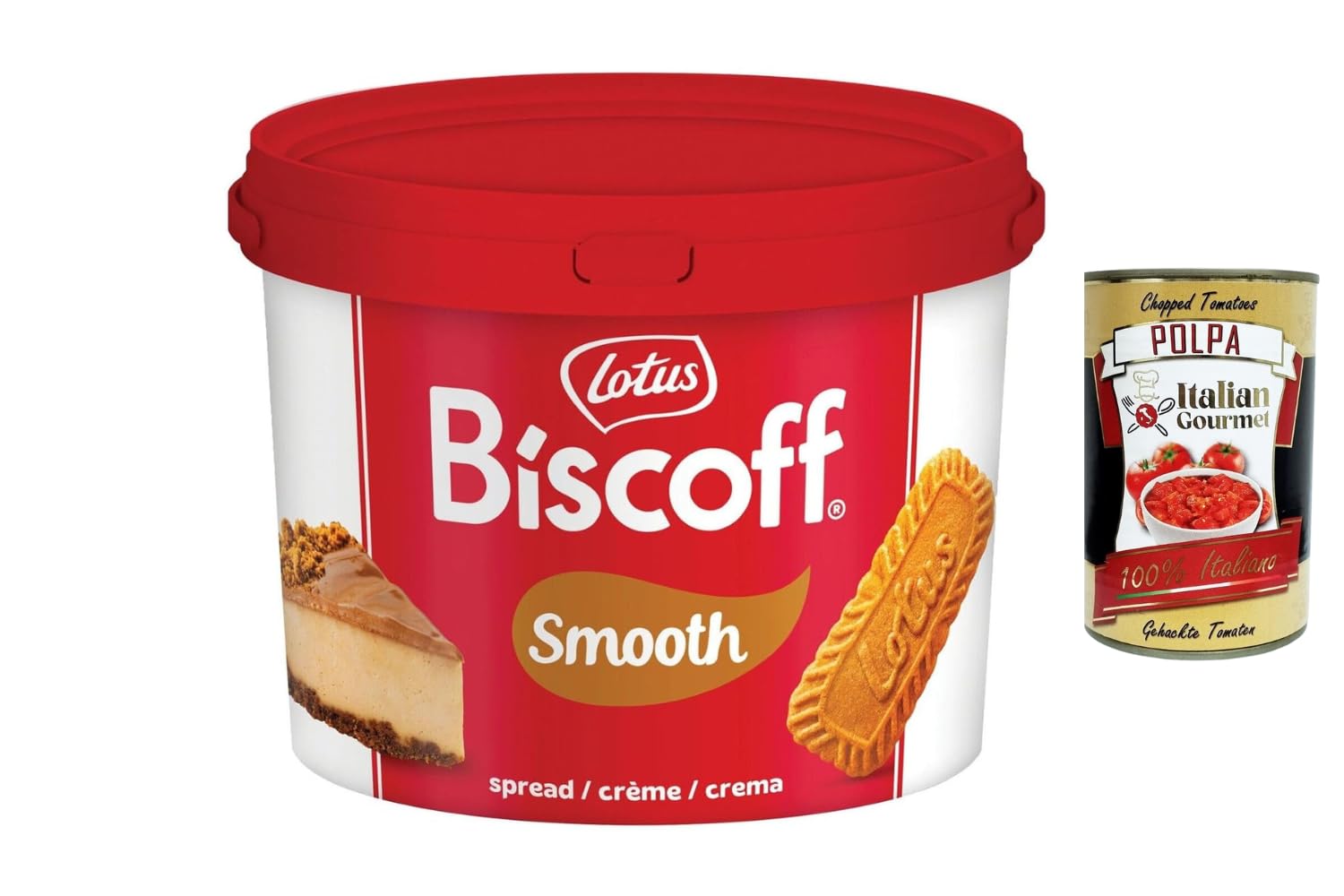 Italian Gourmet Lotus - Crème Lotus Biscoff Smooth 1 x 3 kg – pâte à tartiner biscuit caramelisée, texture lisse, format seau pour pâtisserie, desserts & topping, usage pro + Italian Gourmet Polpa