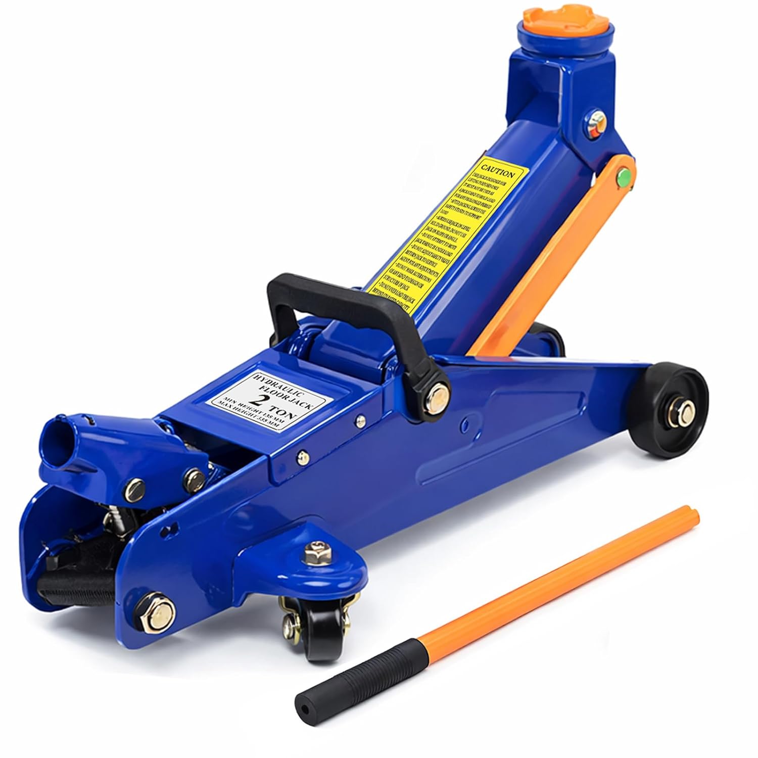 PONO Heavy Duty Low Profile Floor Jack - 2 Ton (4000 LBS) Capacity, Single Pump Quick Lift Hydraulic Car Jack with Detachable Handle and Safety Valve for Low Cars Garage DIY Tire Change