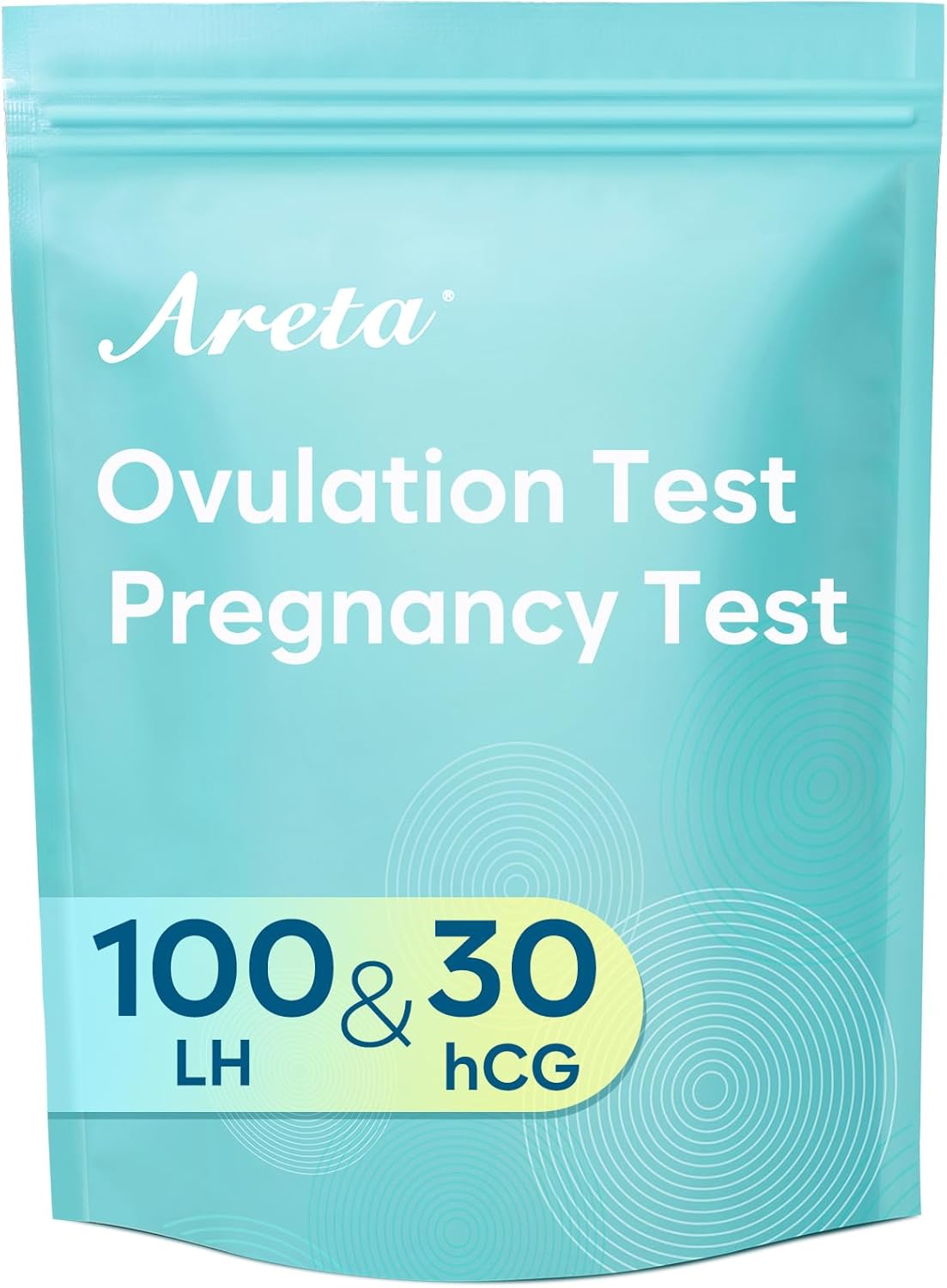 (EXP 11/24/2026) Areta Ovulation & Pregnancy Test Strips: 100 Ovulation Strips & 30 Pregnancy Tests Combo Kit | Accurate at-Home Fertility Tracker | Highly Sensitive Early Pregnancy Detection | 100 LH + 30 HCG 130 Count