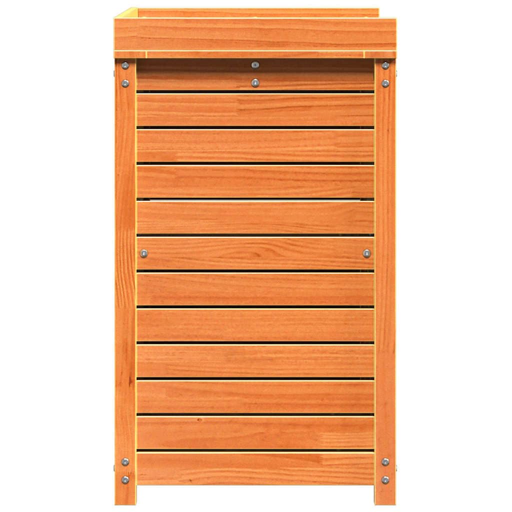Stół na rośliny z litego drewna sosnowego, 82,5 x 50 x 86,5 cm, z półkami i szafką do przechowywania, uniwersalny regał na rośliny do ogrodu, na taras i balkon