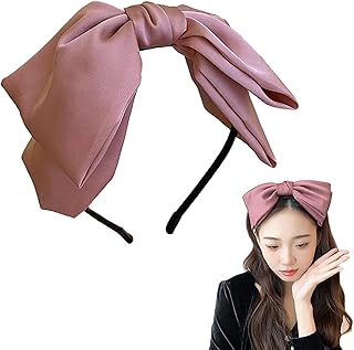 [MIOBER] カチューシャ リボン ヘアアクセサリー 髪飾り ヘッドドレス おしゃれ 可愛い エレガント 大きめ リボン 蝶結び コスプレ 仮装 ロリータ アリス風 誕生日 成人式 卒業式 撮影用 デート パーティー (レッド)