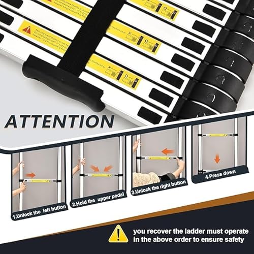 Soctone KJ0192 Telescoping Ladder, Soctone 20.3 Ft Aluminum Telescoping Ladder thumb #3