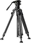SmallRig Lightweight Video Tripod Kit with 360° Fluid Head, 62'' Aluminum Alloy Camera Tripod with QR Plate, Lift Rope, Load up to 6.2lb for DSLR, Camcorder, Cameras AD-50Lite - 4684