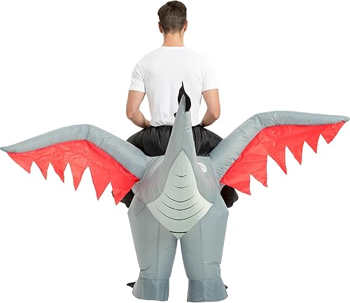 Miniatura 6 de tasanor Disfraces de dinosaurio para adultos, disfraz inflable para adultos, disfraz de dragón inflable, disfraces de Halloween para hombres y