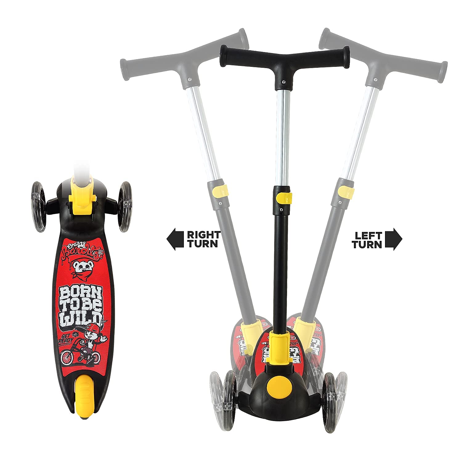 TOYMART Smart LED Kick Scooter, 3 Wheel Kids Scooter Smart Kick Scooter with Foldable & Height Adjustable Handle & Extra-Wide LED PU Wheels & Brake, Skate Scooter for Kids for Age 3-10 Years (Black) (B0B1TVC2F9) Amazon Price History, Amazon Price Tracker