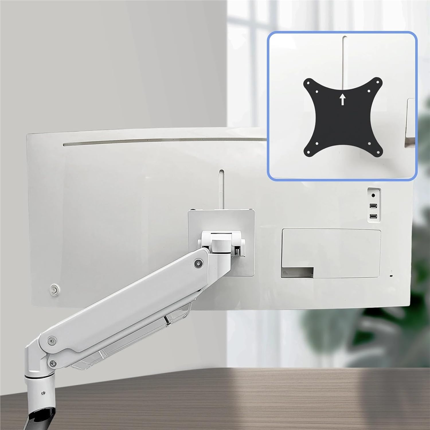 BN96-41711C Wall Mount VESA Adapters Bracket ，Compatible for Samsung， C34F791WQ C34J791WT 34" CJ79 CF791 Curved Monitor LC34F791WQNXZA LC34J791WTEXXY Mounting Plate(Black wall Mounted)