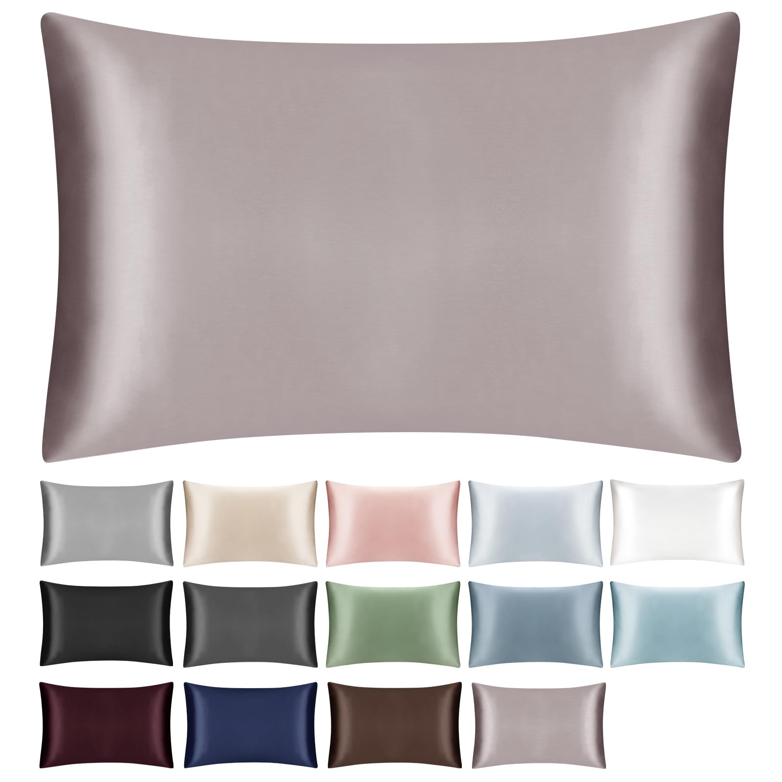 SILKTALE 100% 19MM Mulberry Silk Toddler/Travel Pillowcase, Small Silk Pillow Case for Kids/Baby with Hidden Zipper 1pc,Taupe,40x60 cm