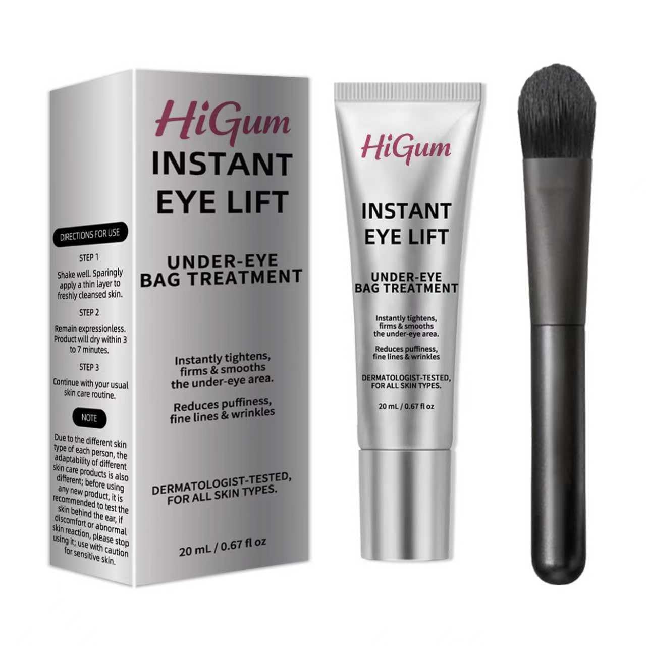 Perfection Eye Tightener, Perfection Primer Tightener, Instant Under Eye Tightener – Ultimate Lift & Smooth Finish, With brush (3PCS)